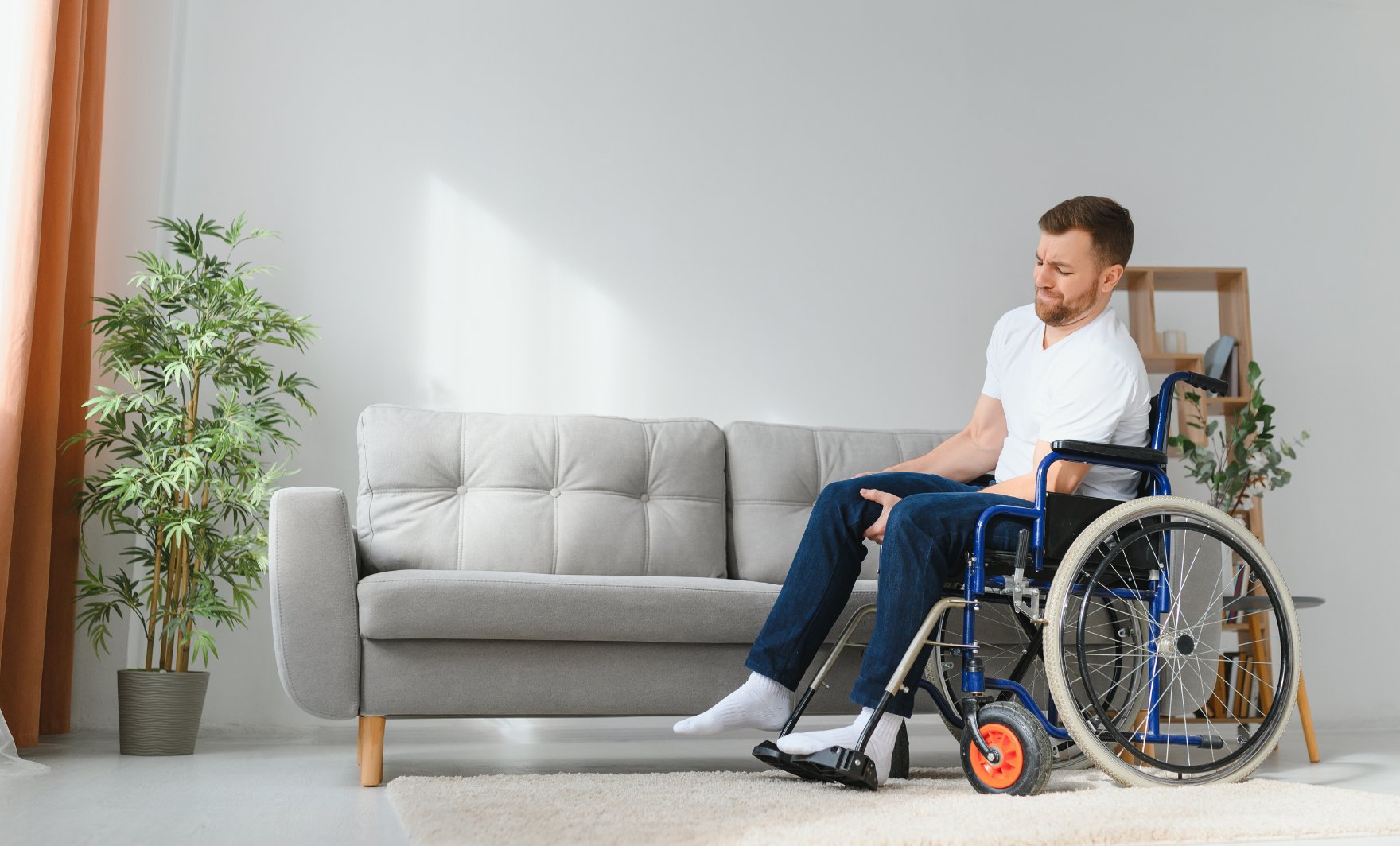 An NDIS participant relaxing comfortably at home