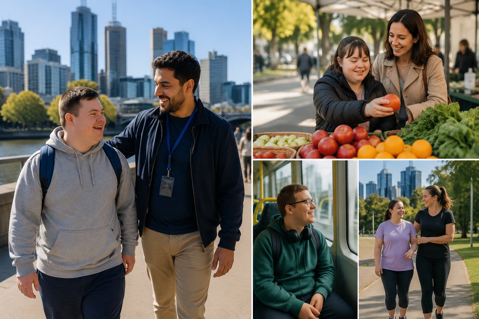 Participant enjoying community access support in Melbourne